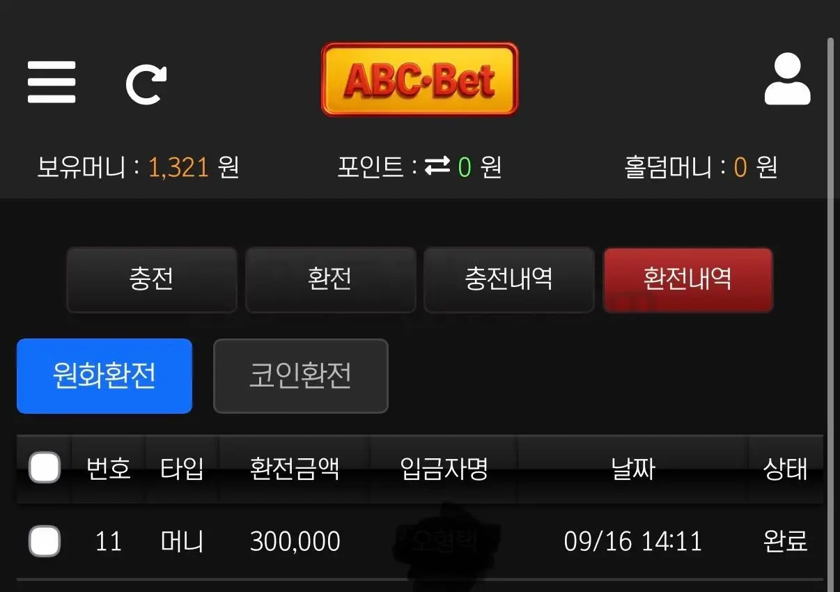 환전 인증사진
