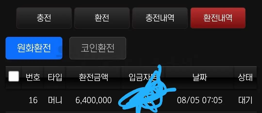 환전 인증사진