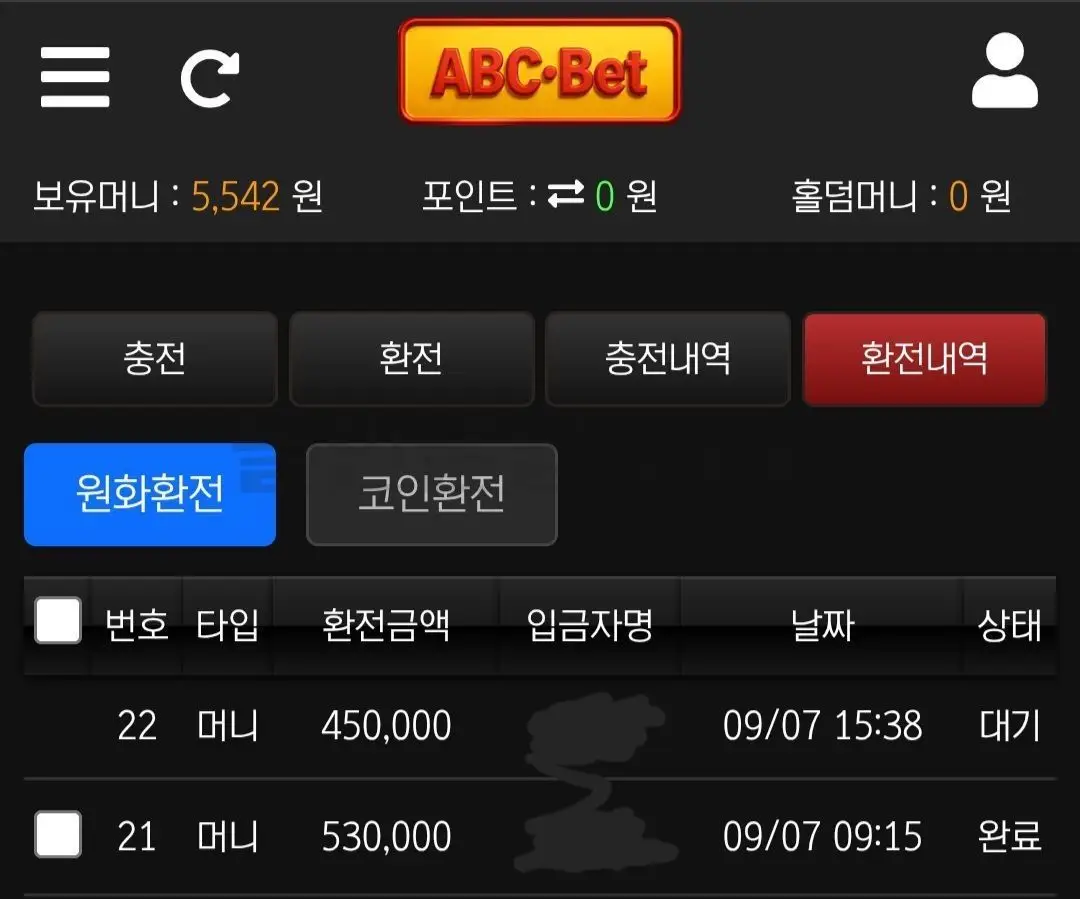 환전 인증사진
