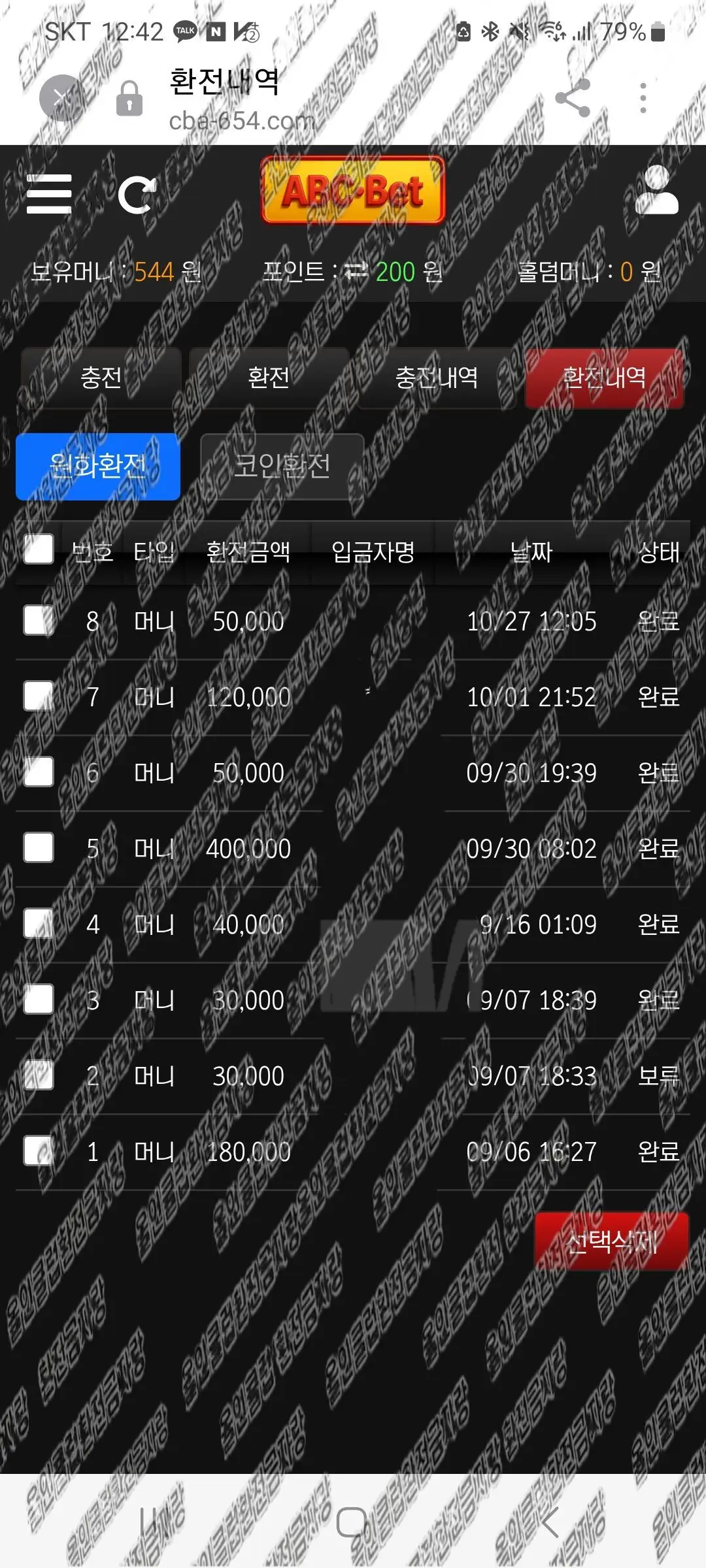 환전 인증사진