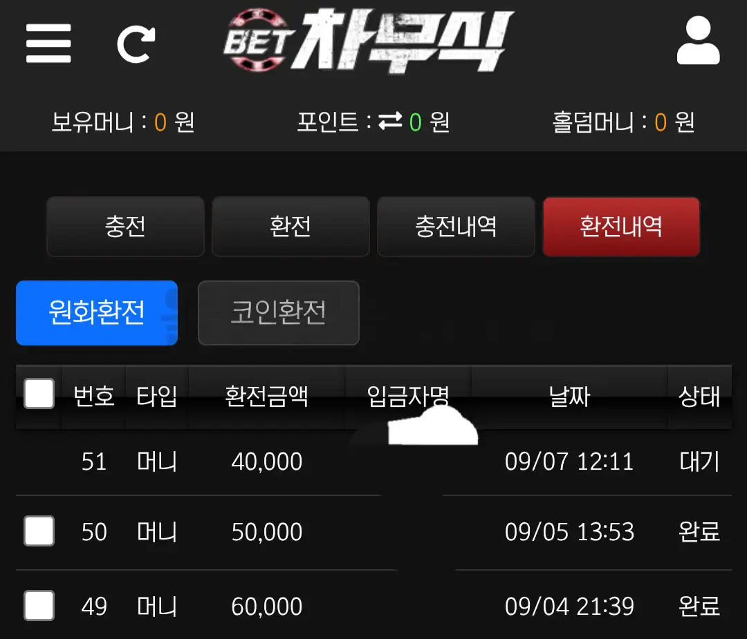 환전 인증사진