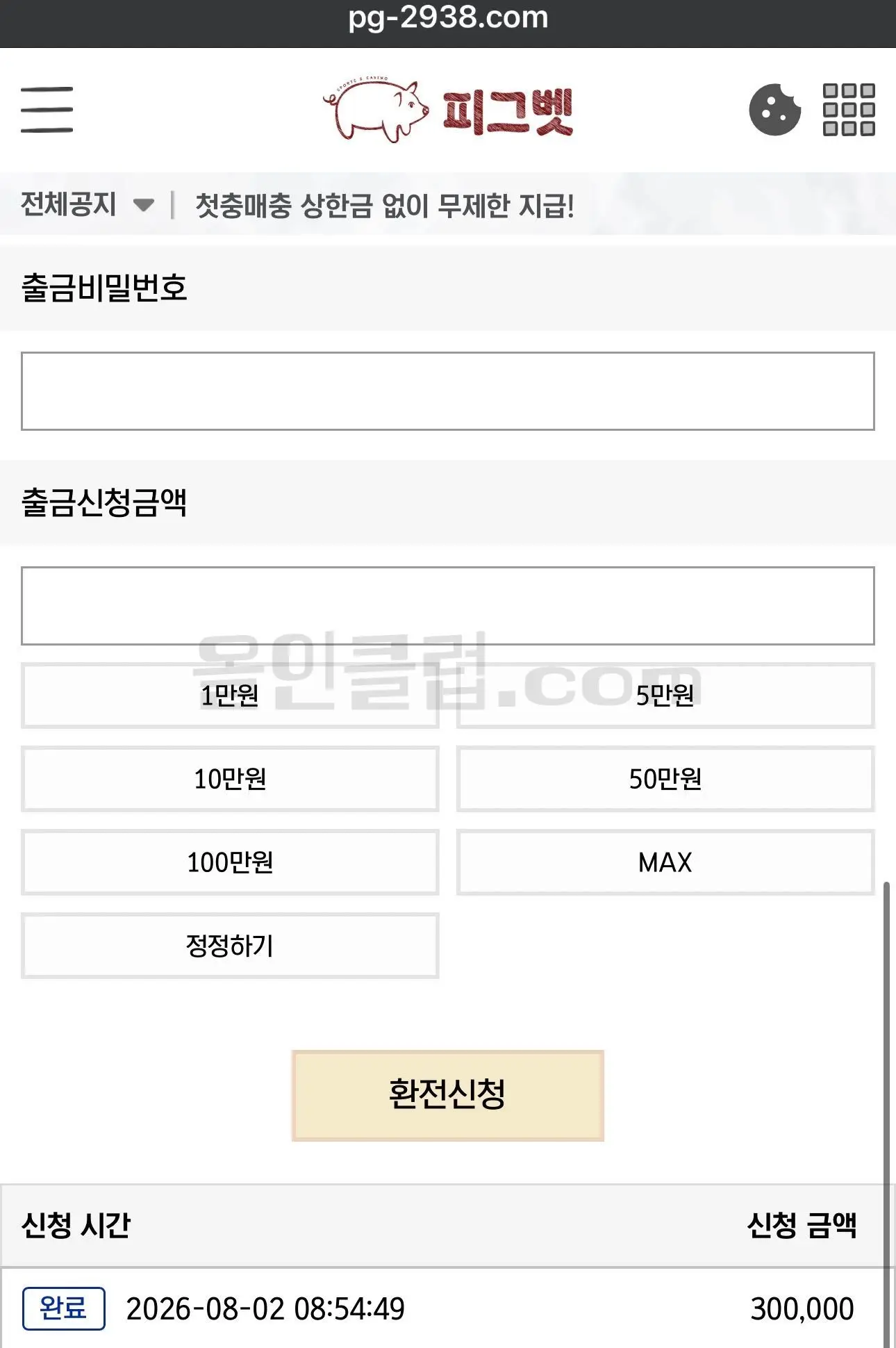 환전 인증사진